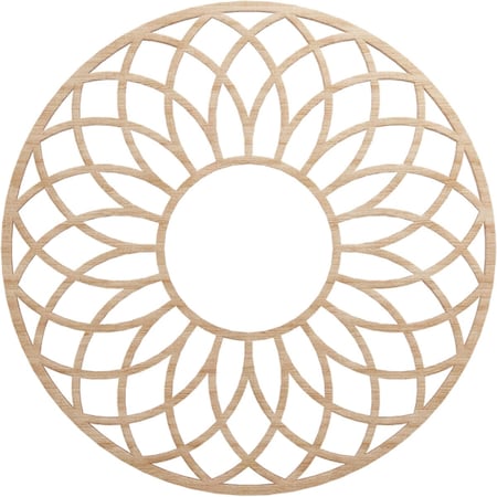 Ekena Millwork Cannes Wood Fretwork Pierced Ceiling Medallion, Alder, 28"OD x 9 5/8"ID x 1/4"T CMWP28X28X0250CNAL